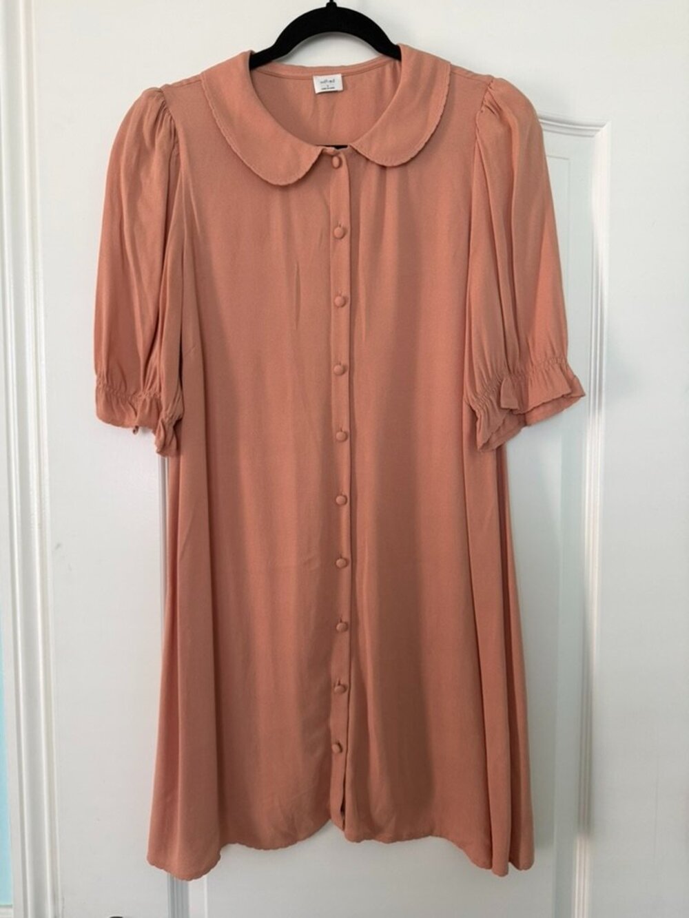 Aritzia Peach Short Sleeve Dress Size S